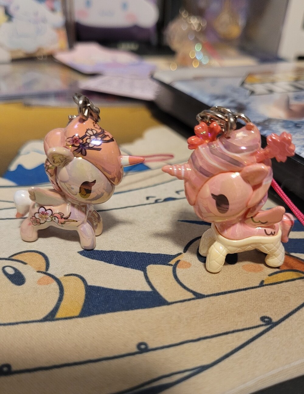 Tokidoki Unicorno Shimmer Cherry Blossom Frenzies Keychain Figures